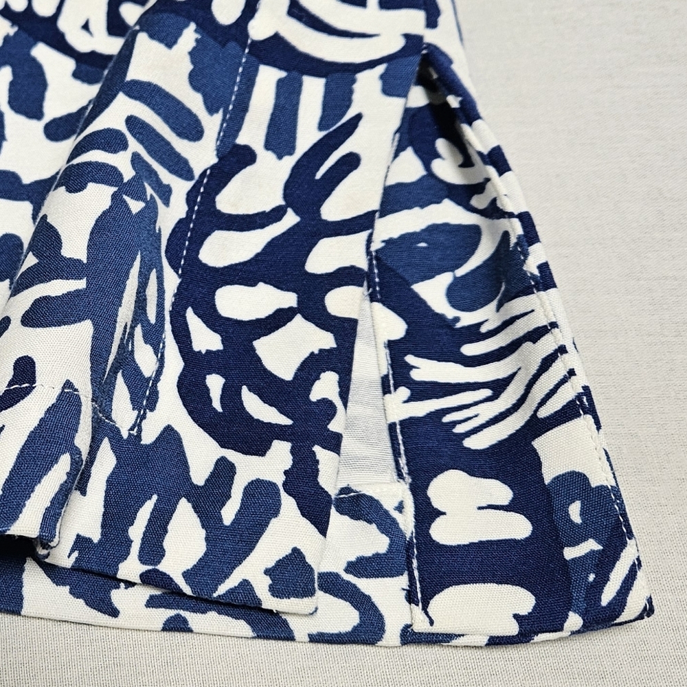 Lilly Pulitzer Carlotta Midi Shift Dress Rayon Stretch Boho Cottagecore Blue M - Picture 14 of 16